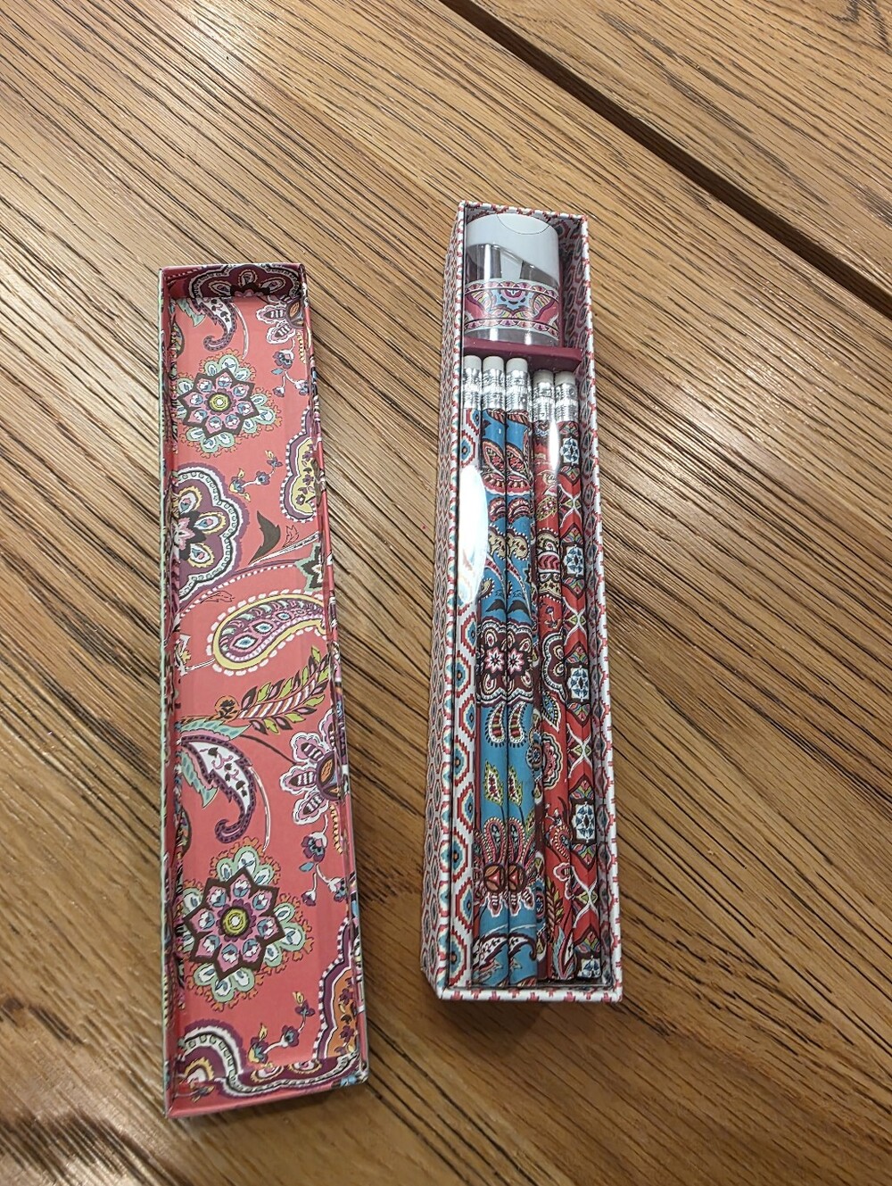 Vera Bradley Pencil Box And Pencil Sharpener